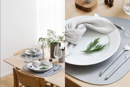 990551 HIPPO silver подстановочная салфетка прямоугольная 35x45 см, толщина 1,6 мм;LIND DNA  - Вид №1