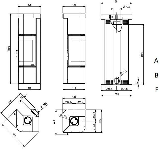 LA NORDICA EXTRAFLAME Угловая дровяная печь sun-id-1395136 - Вид №2