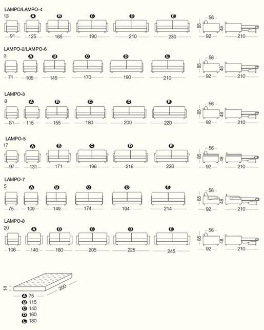 Milano Bedding Диван-кровать со съемным чехлом из ткани sun-id-1351649 - Вид №3