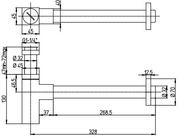 Paini Dax 84CR849 сифон  - Вид №1
