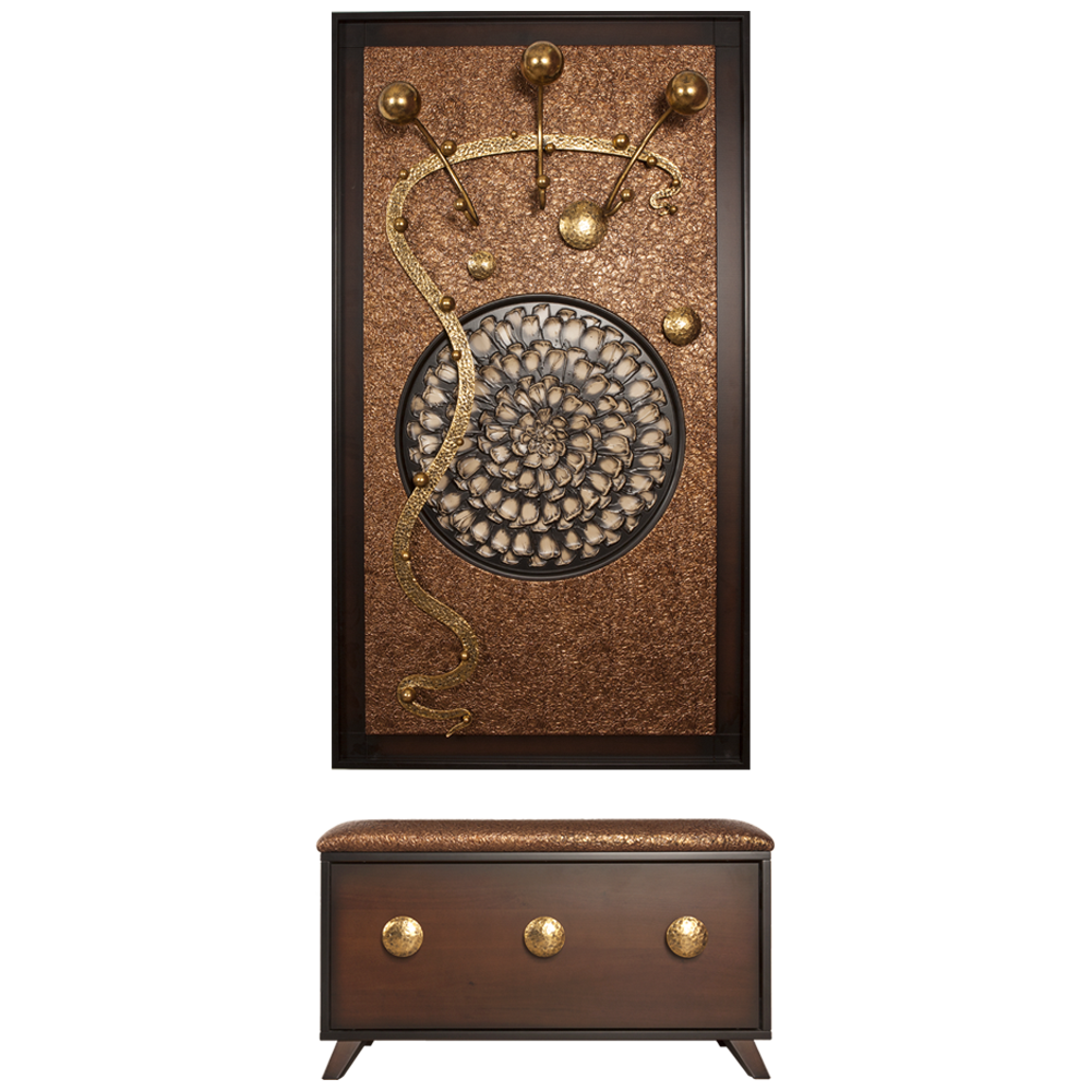 15006,14022 Настенная прихожая Heri 1 Каштан BOGACHO 4627155810528, 4627155810481