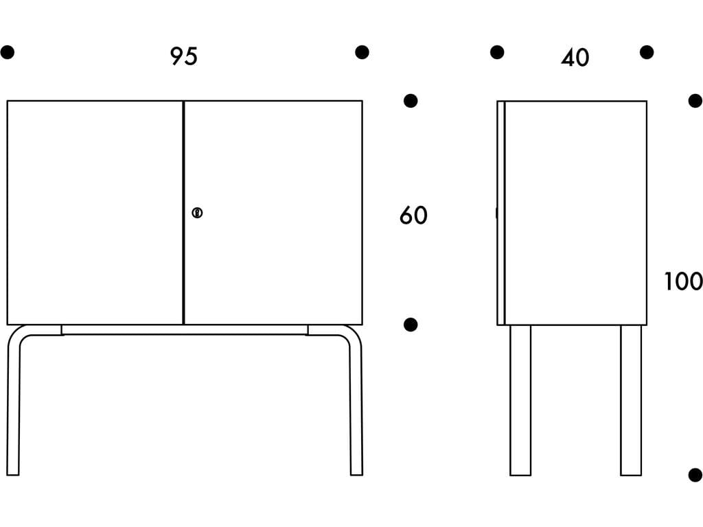 Березовый шкаф с распашными дверцами Artek CABINET 250 CELEBRATION ARCH-00044151 - Вид №5