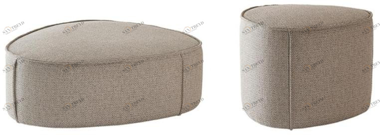 Casamilano Мягкий пуф со съемным чехлом из ткани в современном стиле sun-id-1504444