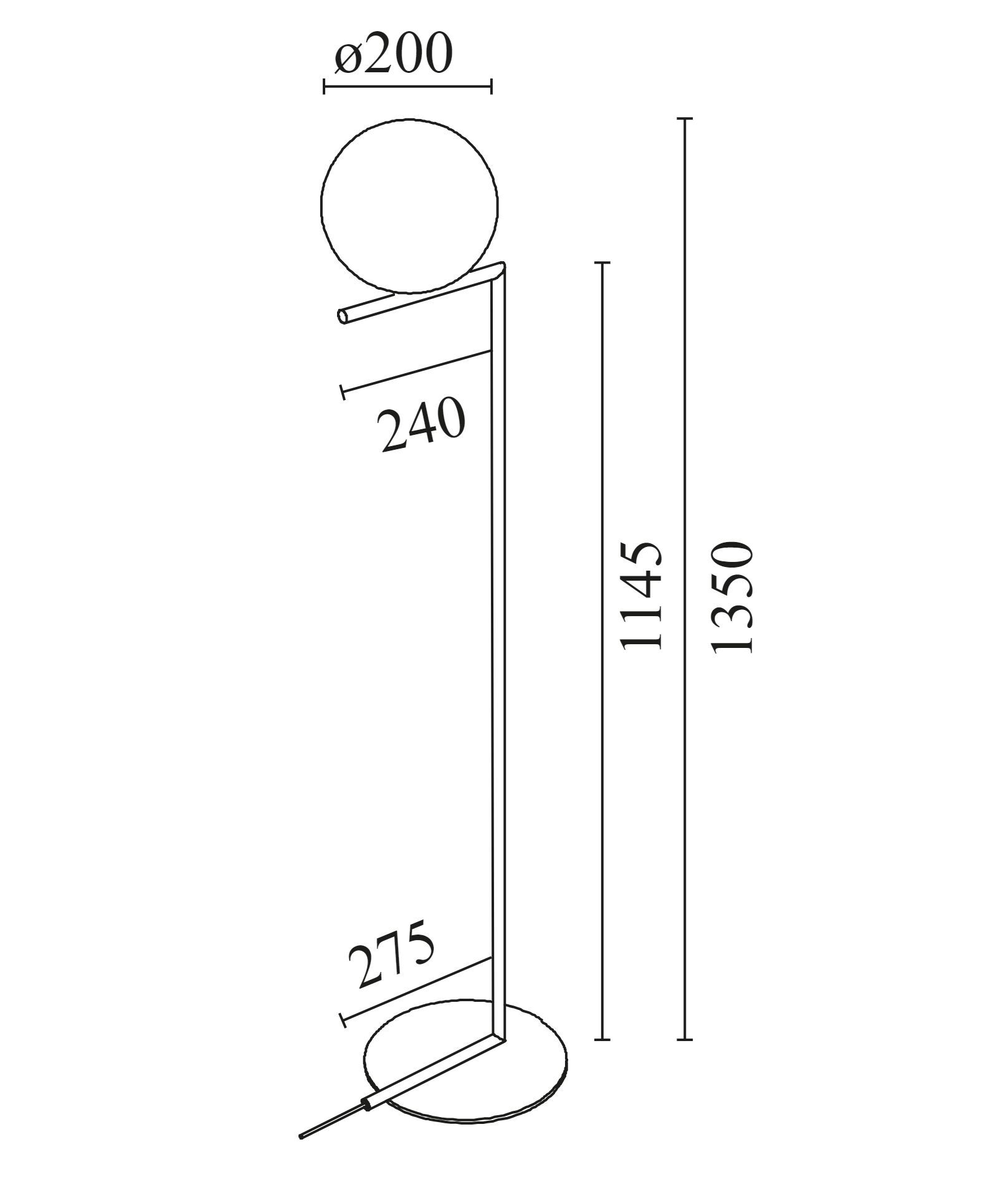 Напольная лампа из дутого стекла с позолоченным основанием 24K Flos IC Lights ARCH-00052635 - Вид №6