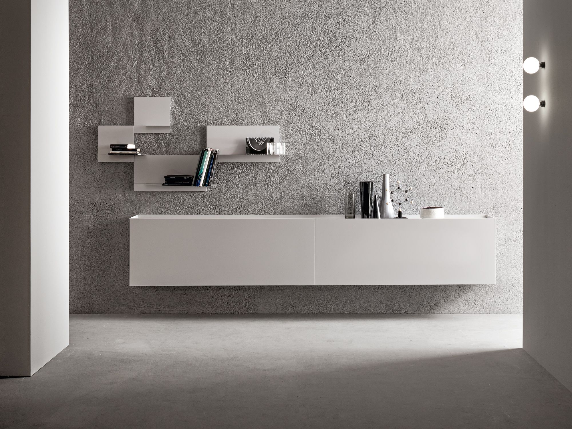 Деревянный подвесной шкаф с копланарными дверями Capo d’Opera ателье ARCH-00051977