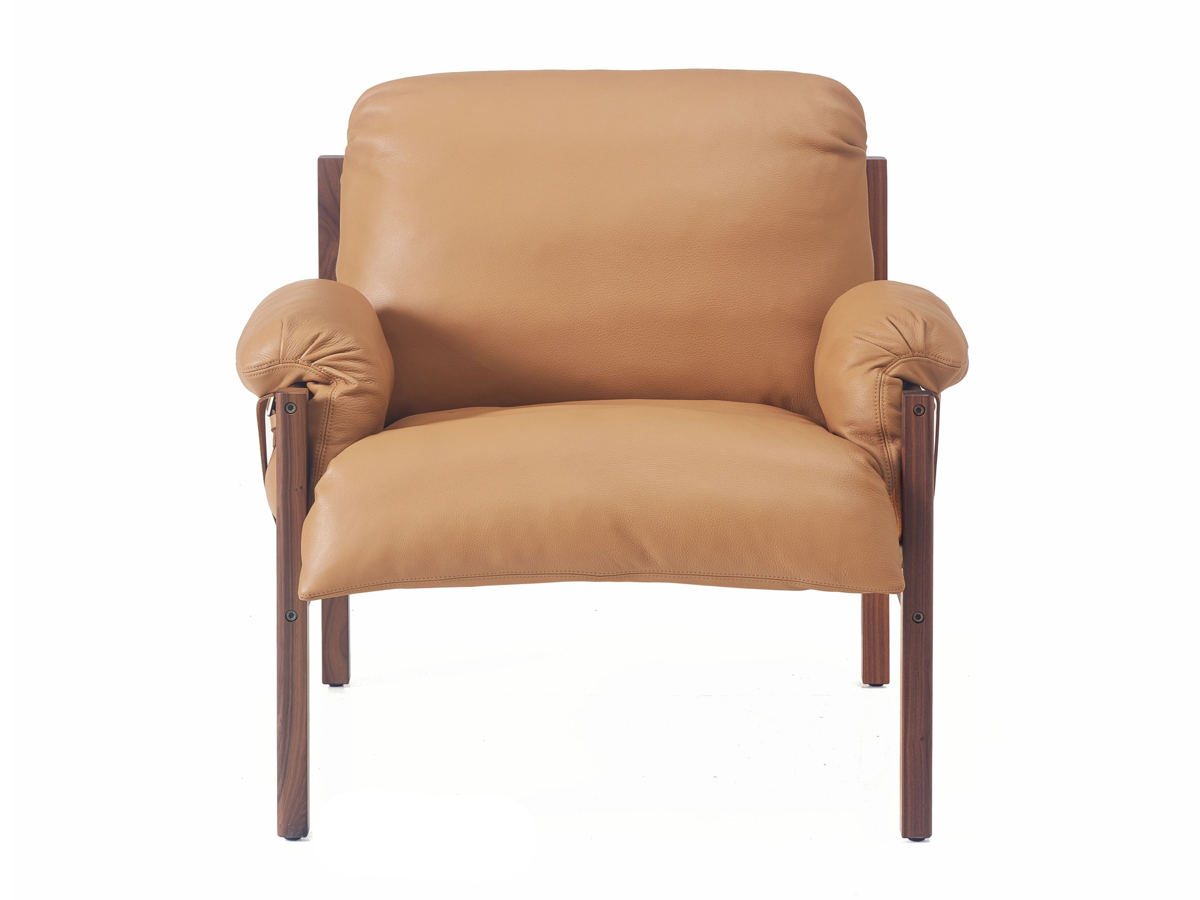 Кожаное клубное кресло с подлокотниками BassamFellows Слинг ARCH-00103401 - Вид №9