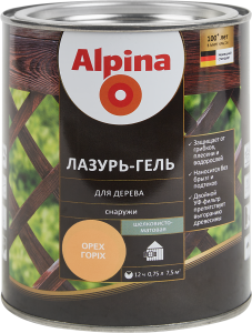84586795 Лазурь-гель для дерева орех 0.75 л STLM-0052373 ALPINA