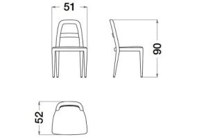 Мягкий стул с открытой спинкой