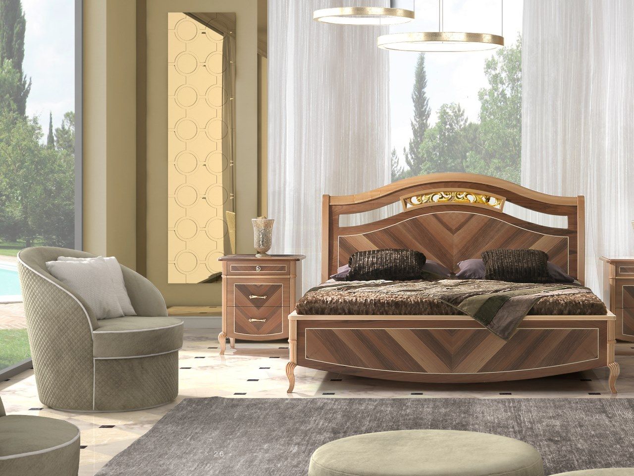 Деревянная кровать размера "king-size" CASA +39 Prestige 2 ARCH-00152430 - Вид №4