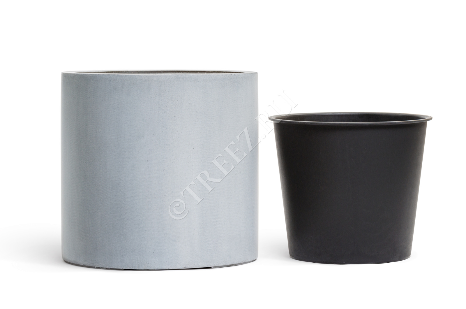 41.3320-02-028-LG-31 Кашпо  Effectory - серия Beton - Цилиндр - Серый ледник Цветочная коллекция  - Вид №3