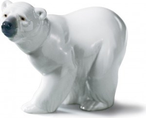 10668952 LLADRO Фигурка Lladro "Белый медведь I" 13x10см Фарфор