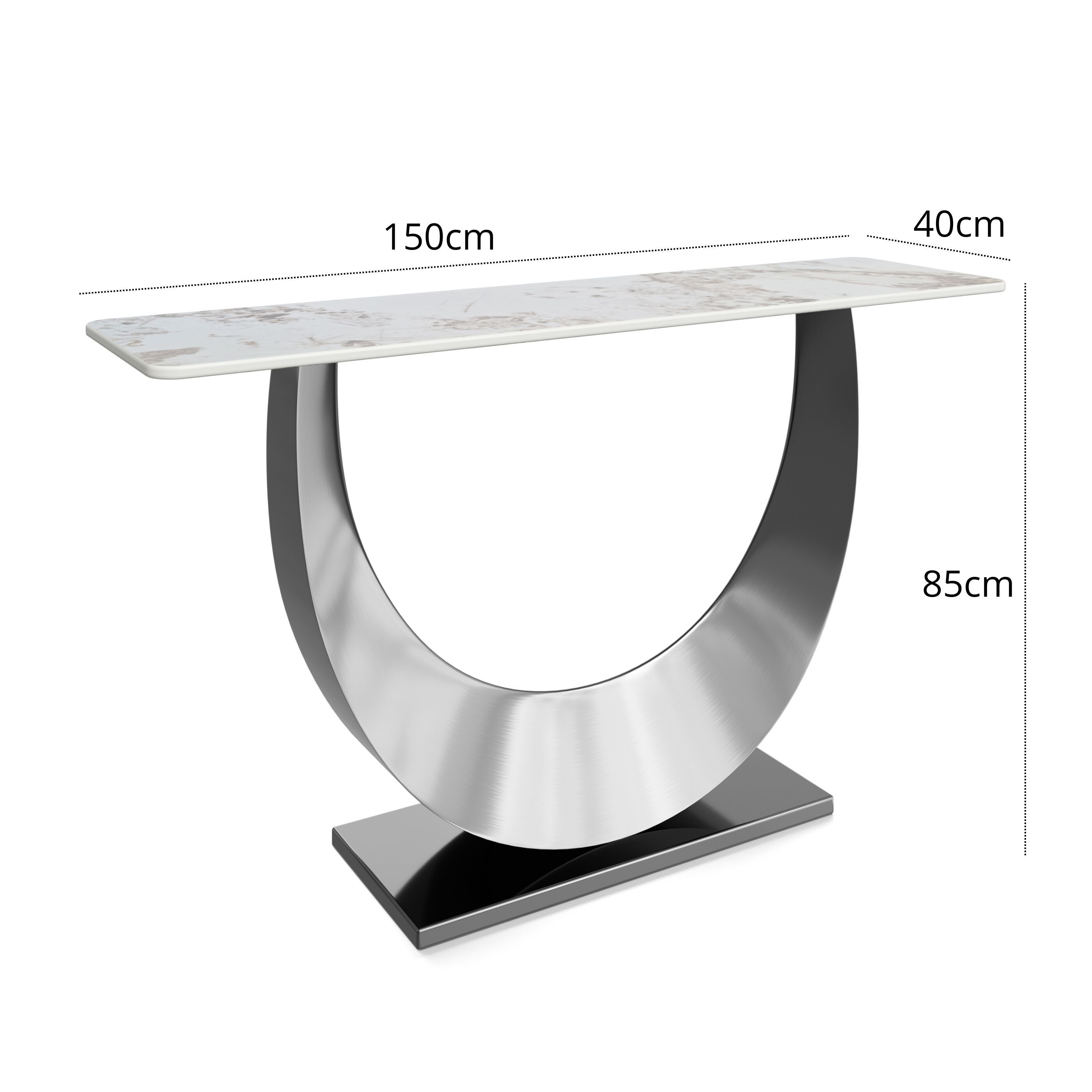 Прямоугольная консоль из спеченного камня и стального основания GIULIA GRILLO ETEREA ARCH-00100912 - Вид №8