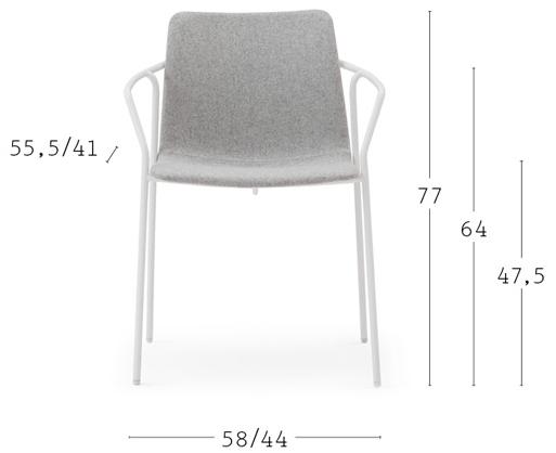 Billiani Кресло из ткани с подлокотниками Sey 690 - Вид №6