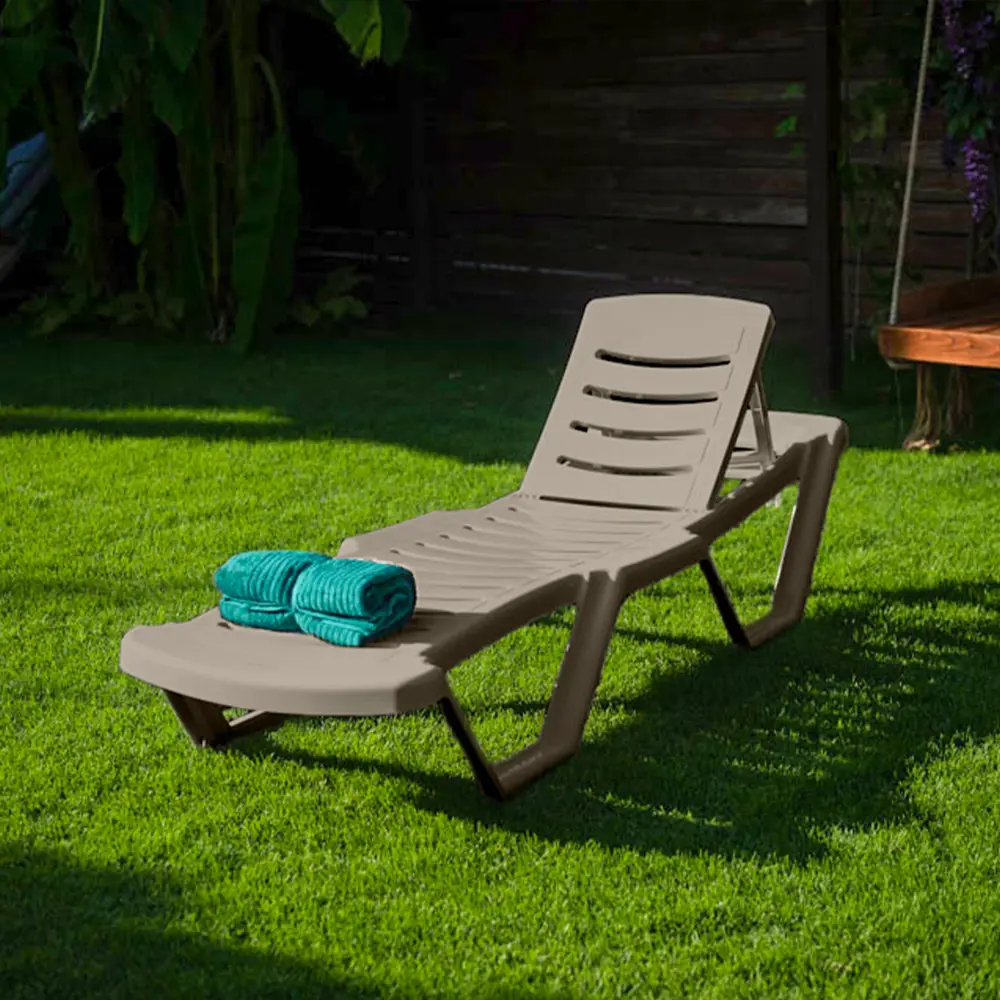 Шезлонг без подушки Элластик 187x32 см пластик коричневый Santreyd STLM-2163477 - Вид №9