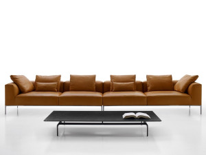 Секционный кожаный диван