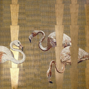 SICIS Bansa Gold & Flamant Vetrite Art