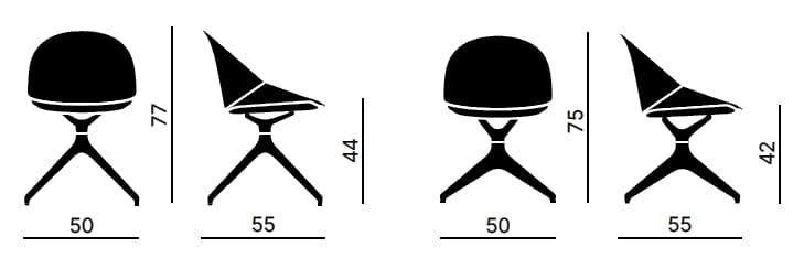 Вращающееся кресло на насесте из ткани и полипропилена Kastel Kross ARCH-00037878 - Вид №3