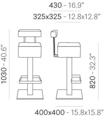 Pedrali Высокий табурет со спинкой и подставкой для ног sun-id-1397355 - Вид №4