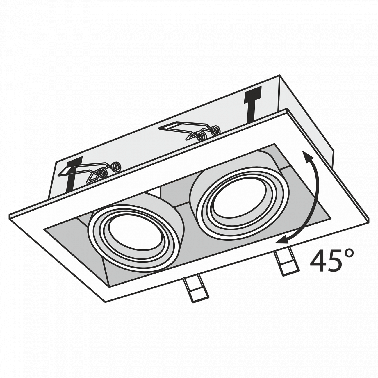 Встраиваемый спот белый Technical Metal DL008-02-W TECHNICAL DOWNLIGHT 00-3957214 Белый  - Вид №4