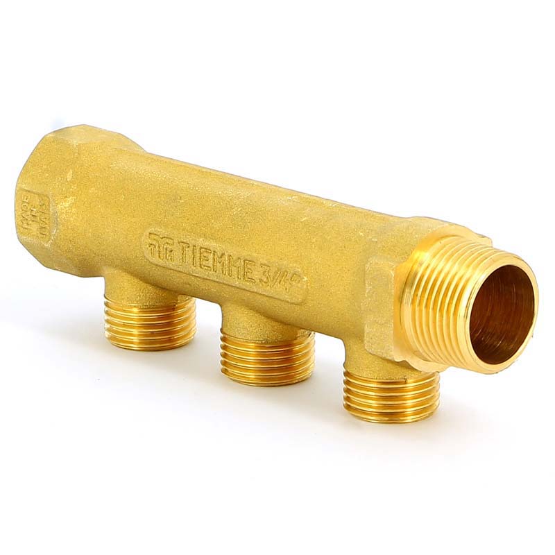 Коллектор НВ 3/4" TIEMME 3 выхода 1/2"Н 36мм 1910002 - Вид №3