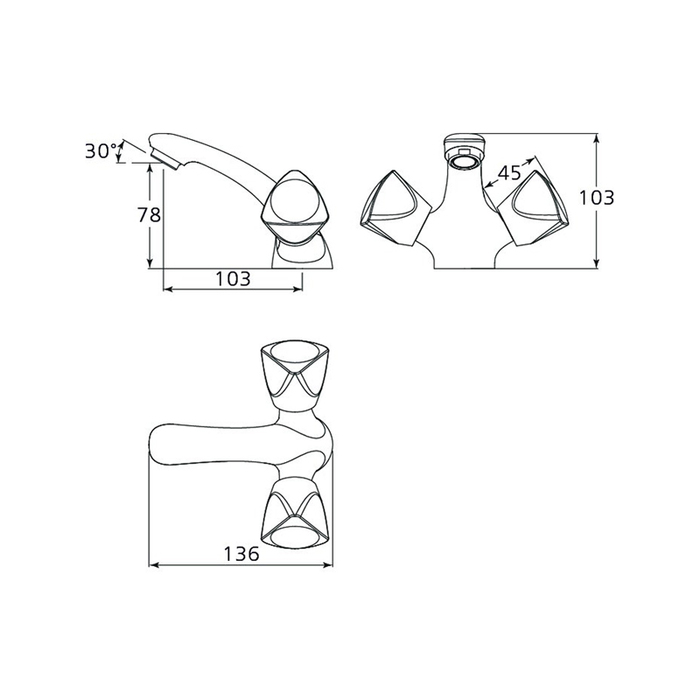 SARSB00M01 Milardo Sardinia Смеситель для умывальника Sardinia Россия - Вид №4