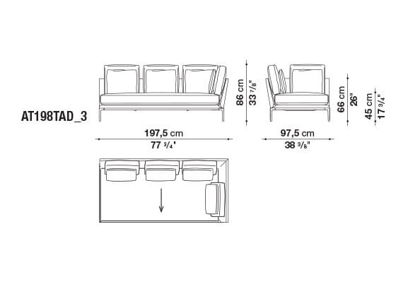 Кожаный диван B&B Italia Атолл ARCH-00112726 - Вид №47