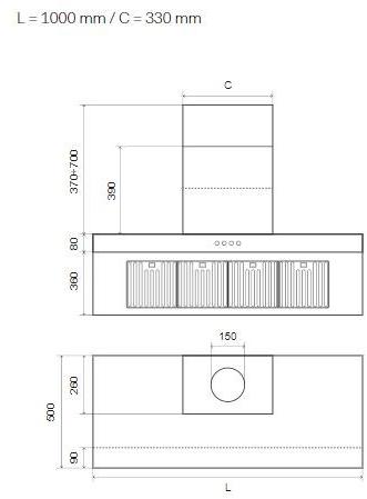 Ilve Настенная стальная вытяжка класса а Professional plus Agq100 Santreyd  - Вид №2