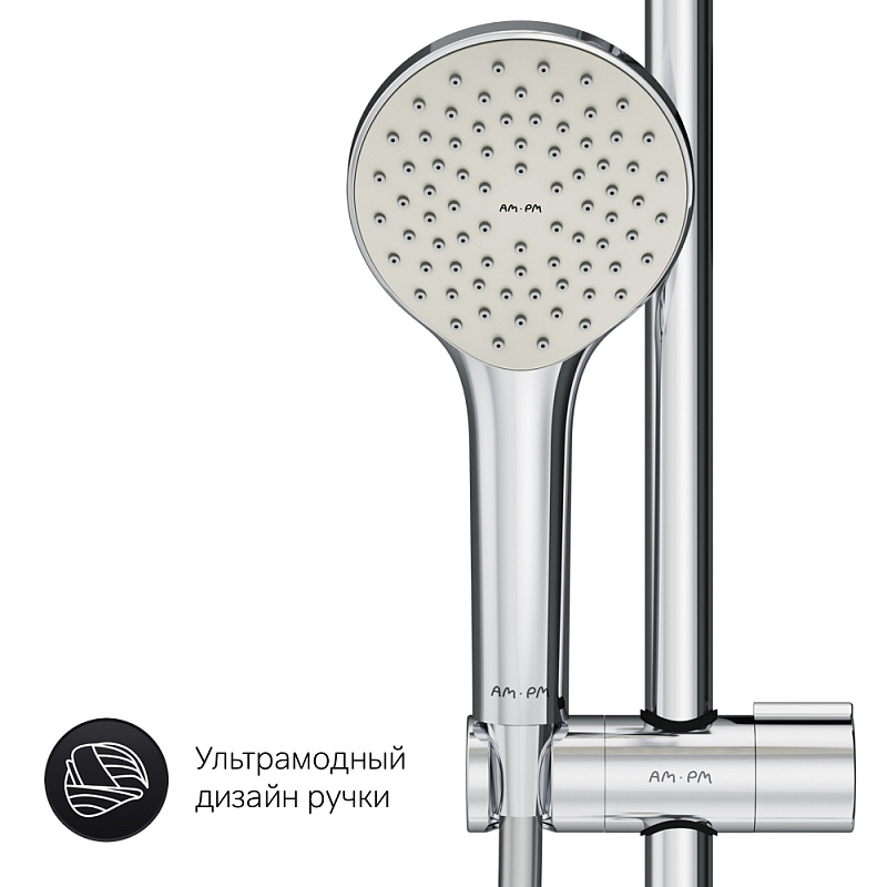 F40885A94 Набор : душевая система смеситель для ванны/душа излив 300 мм хром шт. AM.PM X-Joy  - Вид №9