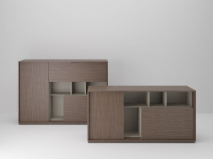 Деревянный офисный шкаф с распашными дверями