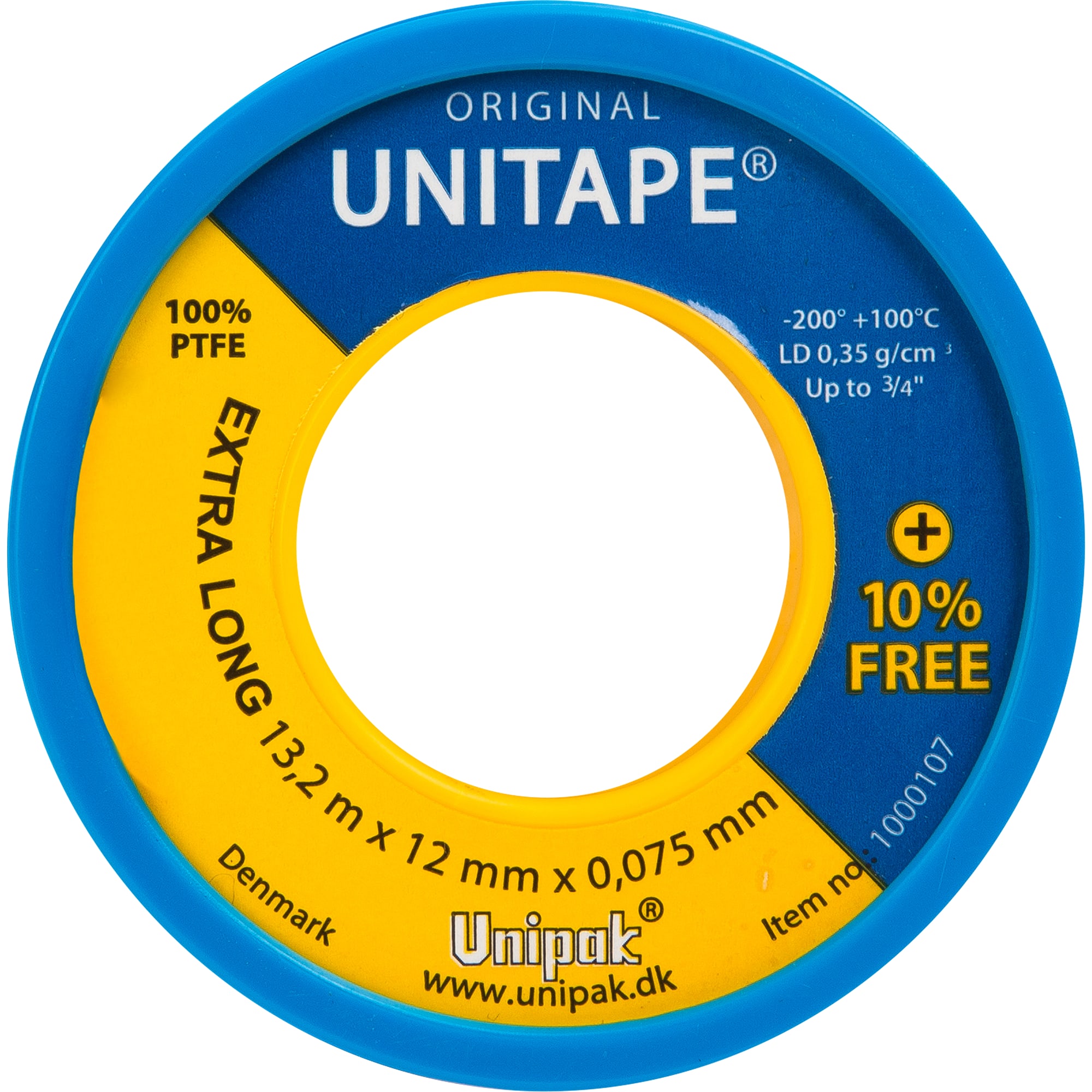 82992801 Лента-фум UNITAPE LD 12мм х 0,075мм, 13,2 м Santreyd  - Вид №1