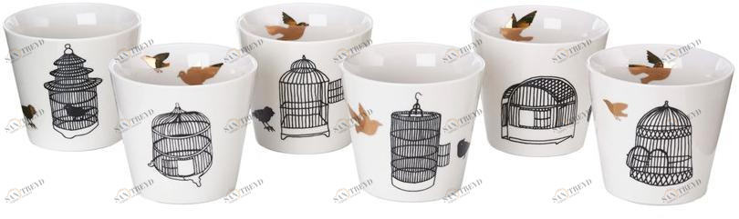 Pols Potten Кружка фарфоровая Freedom birds 230-400-175 