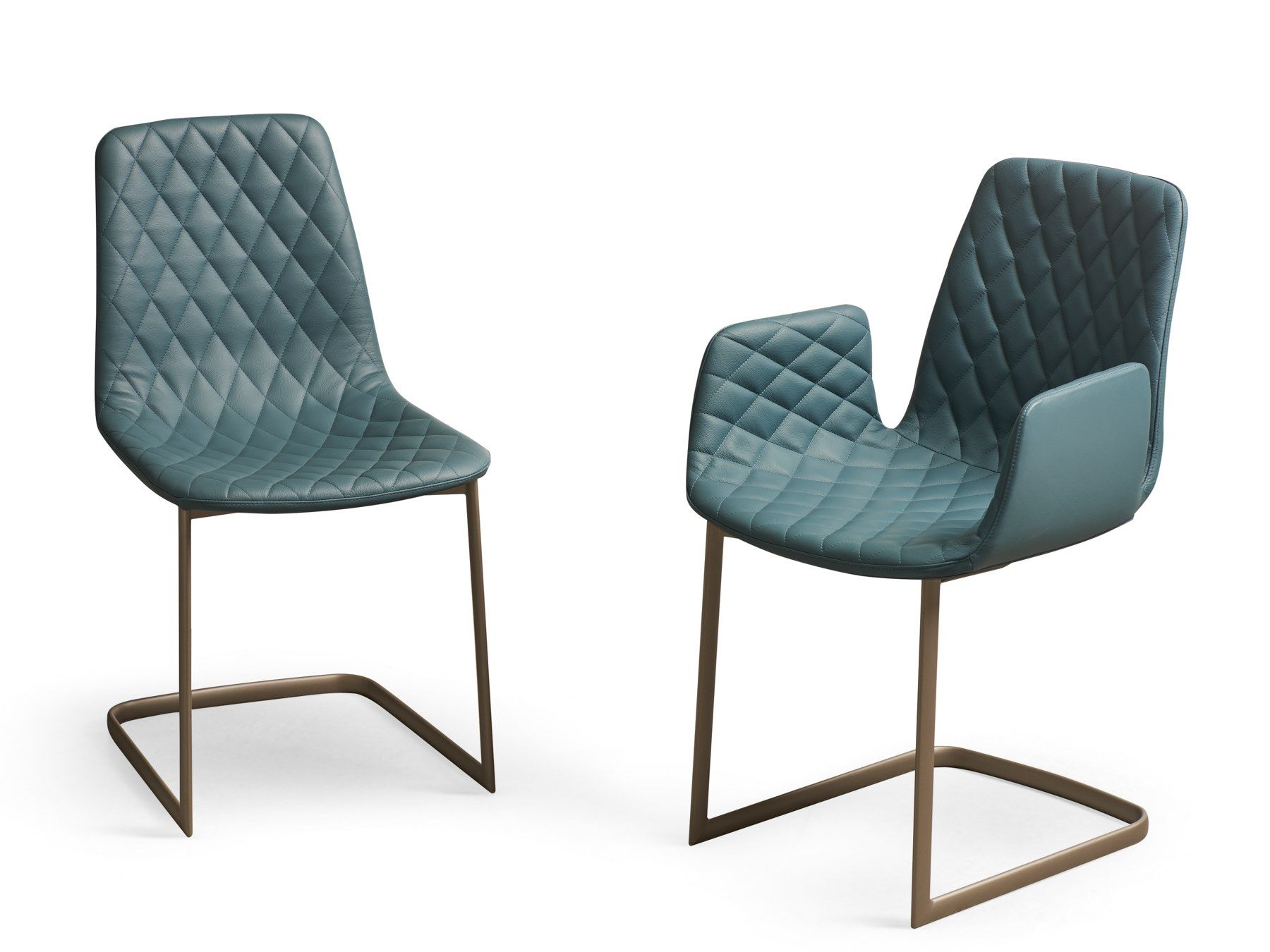 Кожаный мягкий консольный стул EFORMA Lenny ARCH-00005385 - Вид №1