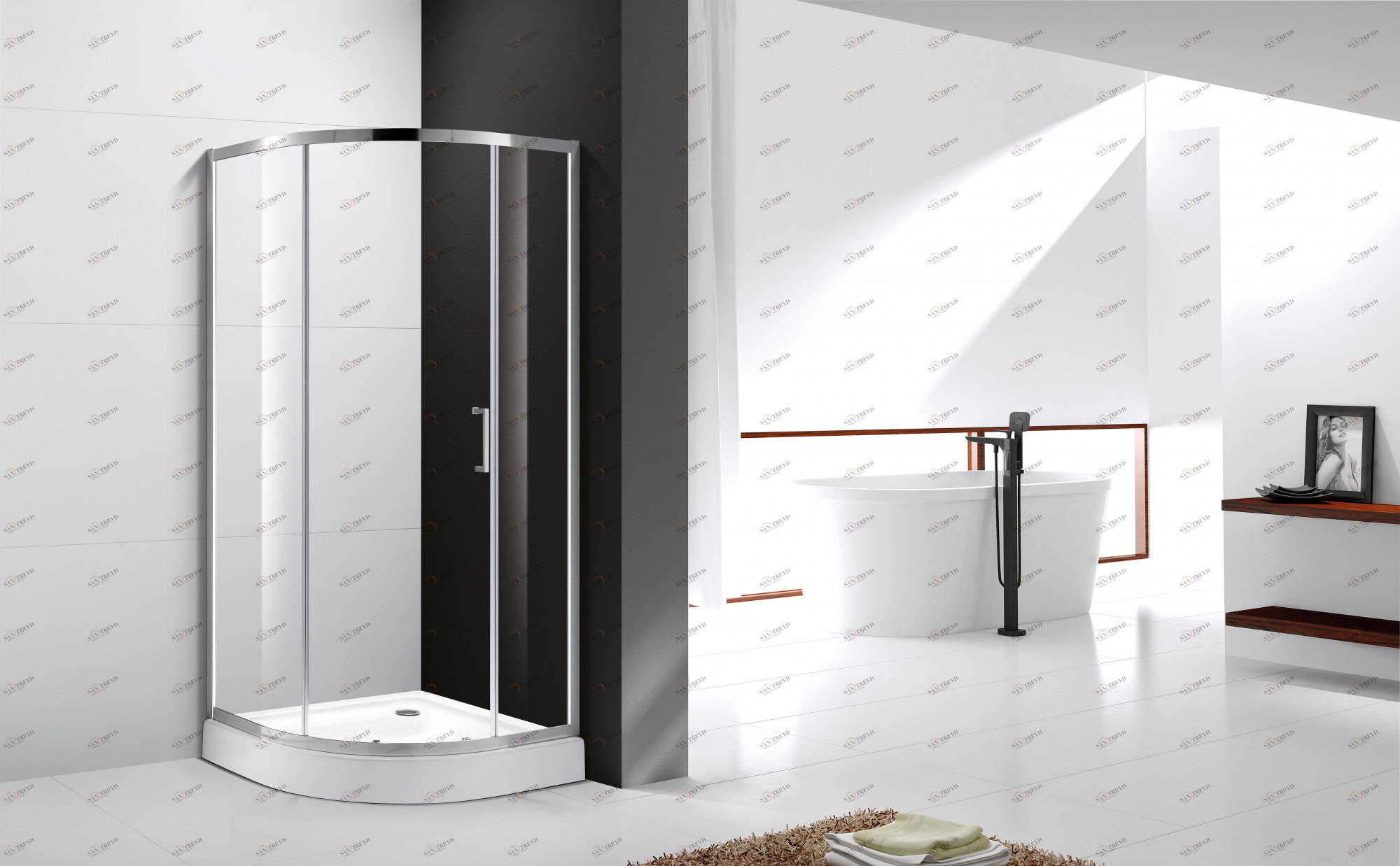 Душевой уголок CEZARES MOLVENO-R-1-90-P-Cr-IV