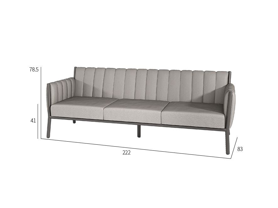 3-местный тканевый садовый диван VINEKO Morris ARCH-00146048 - Вид №4