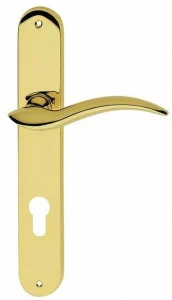 LINEA CALI' Латунная ручка в классическом стиле на пластине с накладкой Libera