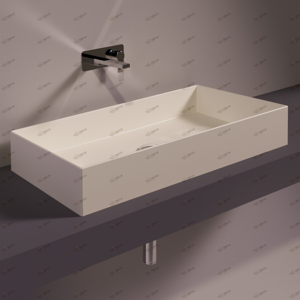 AG80SABBIAMATT Накладная раковина на столешницу  прямоугольная Simas Agile