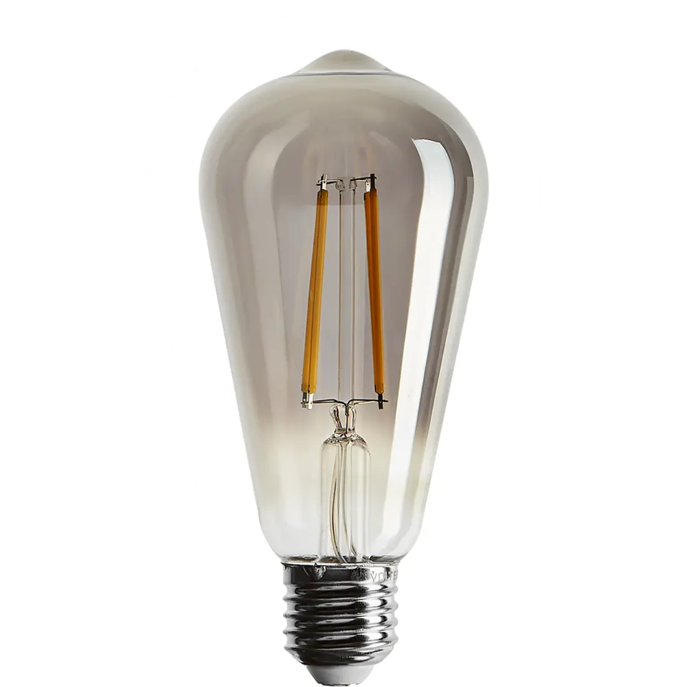 Лампочка декоративная ST64 дымчатая 8 Вт E27 8515 диммируемая теплый белый свет Voltega STLM-2092127 - Вид №2