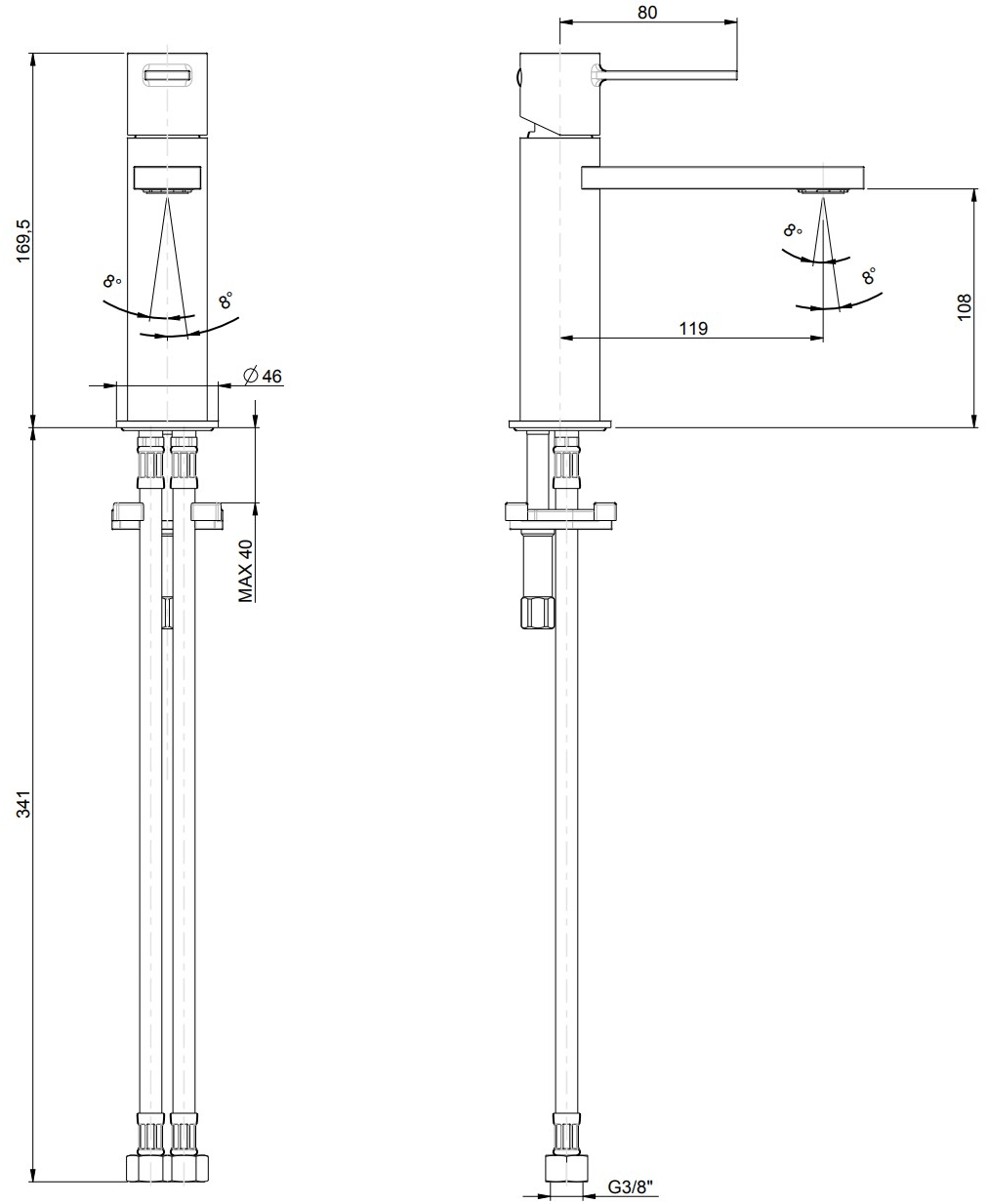 Rubinetterie Frattini Смеситель для раковины, однорычажный, сливной Gaia sun-id-1398126 - Вид №2
