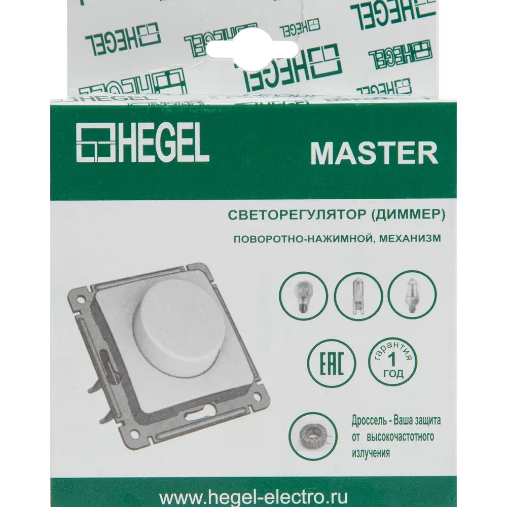 Диммер встраиваемый Hegel поворотно-нажимной цвет белый 82493737 STLM-2109650  - Вид №6