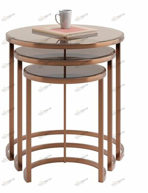 Ersa Круглый журнальный столик из меди sun-id-1431263