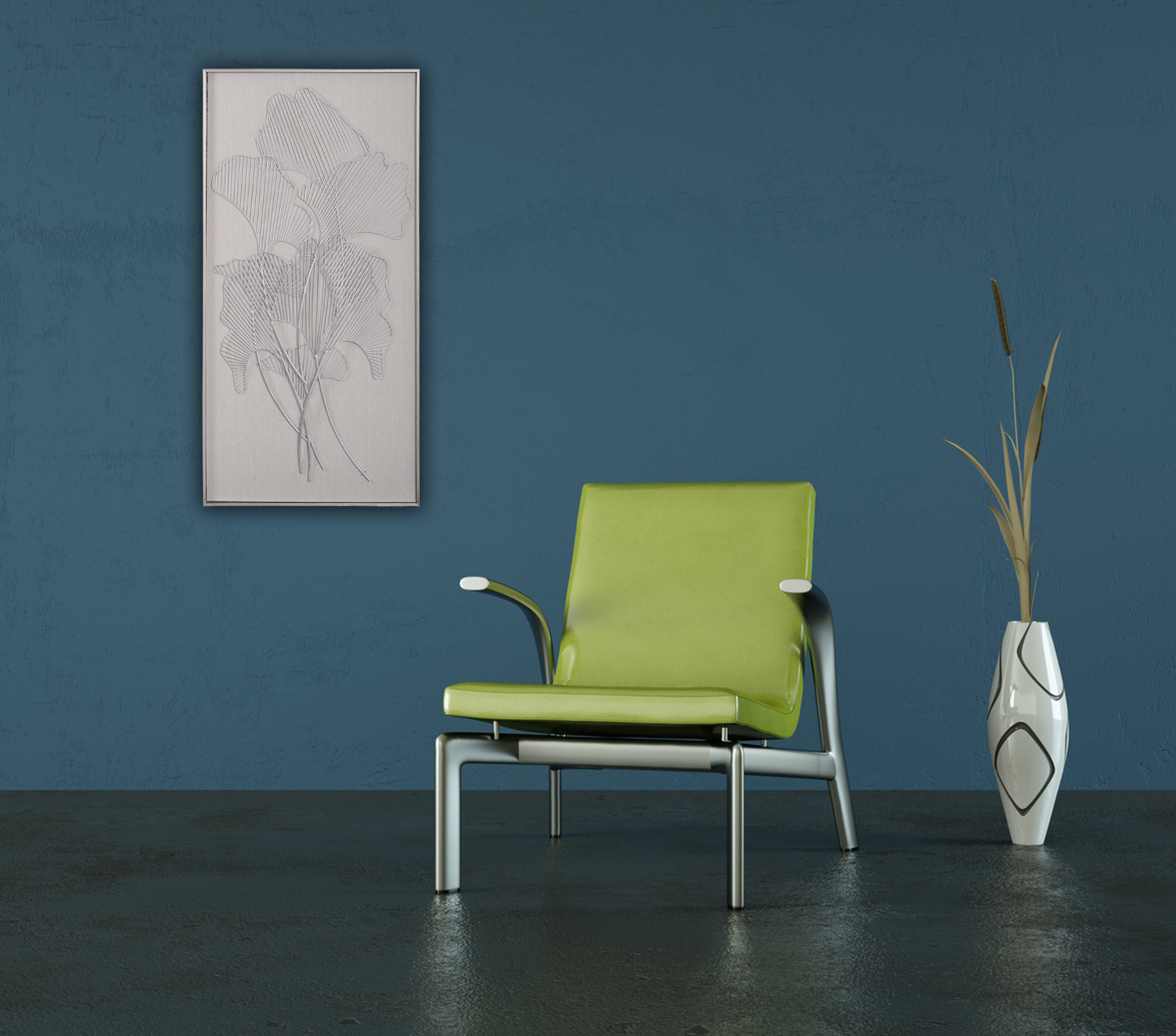 36922 Панно "Таинственный сон серебро" Decoridom Santreyd  - Вид №2