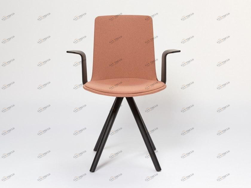 ENEA Стул на козелке из ткани с подлокотниками Lottus wood sun-id-1352028