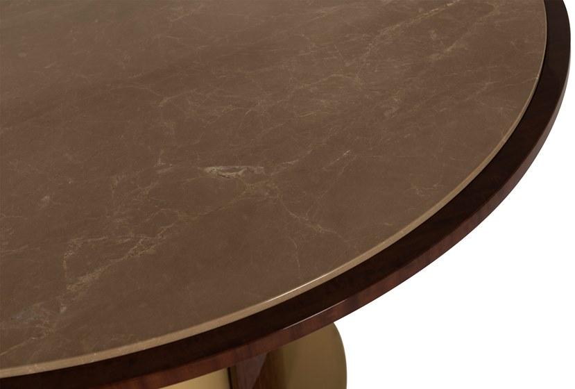 Stylish Club Круглый обеденный стол из эвкалипта и мрамора Kensington Scf.k11 - Вид №1