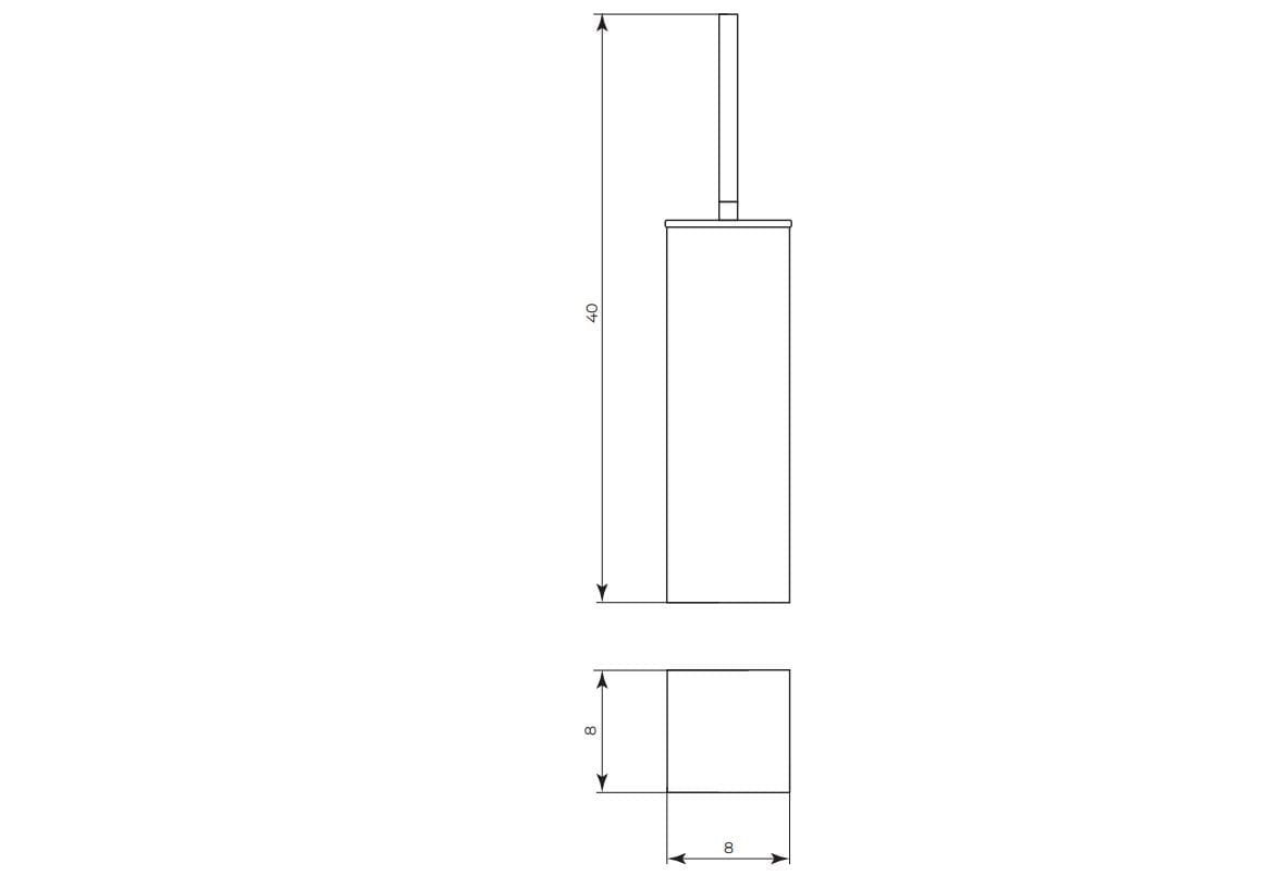 Латунь туалетная щетка Gaia Mobili EPSILON MTEP463Q ARCH-00075781 - Вид №2