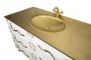 TSLA120BPGO Подвесная раковина настенная овальная Tessoro Laura золотая