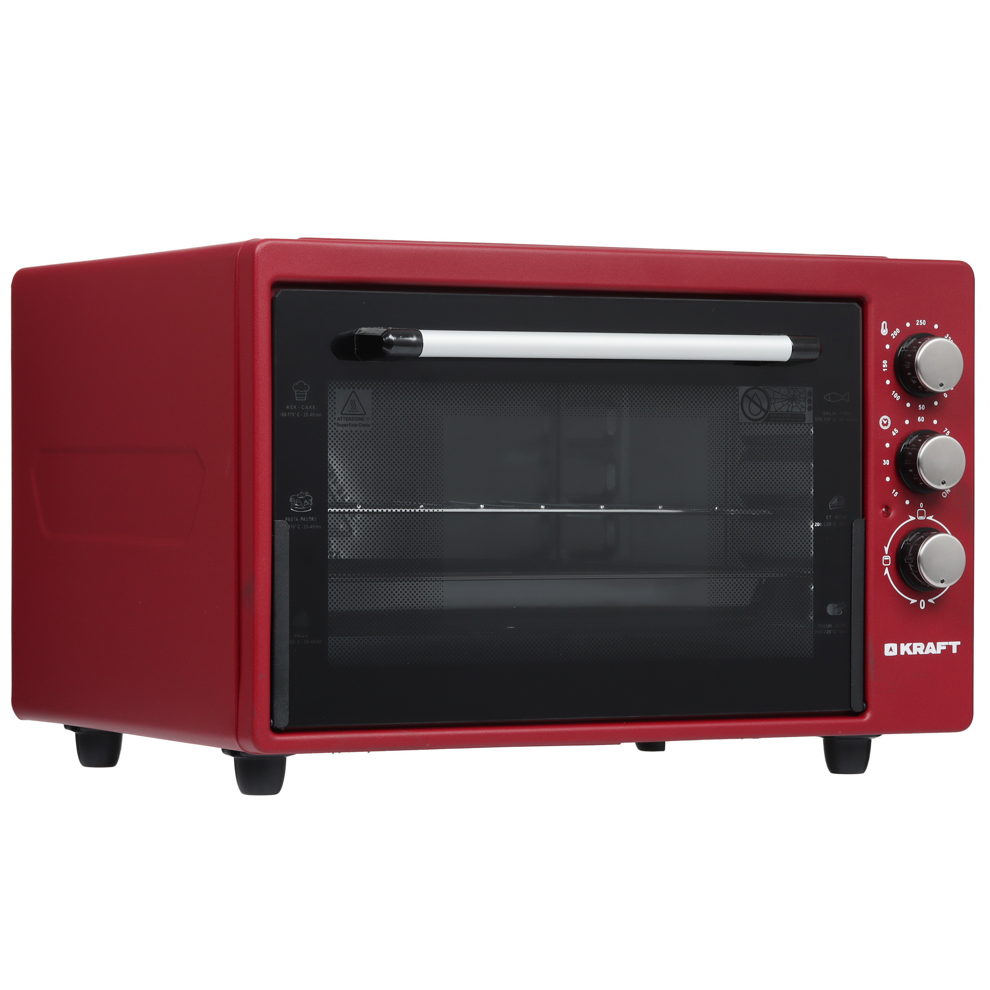 9917167 Мини-печь Kraft KF-MO 3800 R красный STDN-0105501 - Вид №1