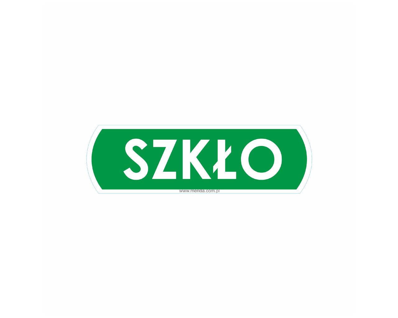 DX680 НАКЛЕЙКА ДЛЯ РАЗДЕЛИТЕЛЬНОЙ КОРЗИНЫ - СТЕКЛО, БОЛЬШАЯ, РАЗМЕР 14,5 Х 4,4 СМ Merida 