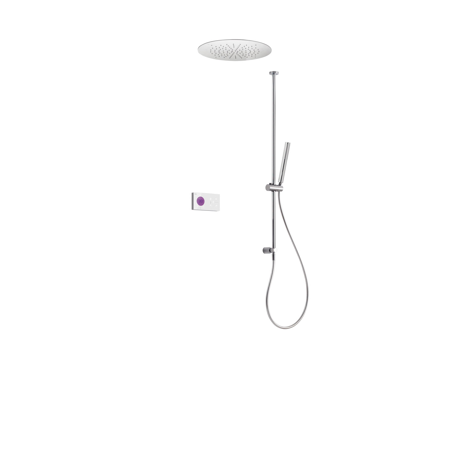 SHOWER TECHNOLOGY Kit de grifo termostático electrónico empotrado de 2 vías Shower Technology Blue Edition para ducha-09286565 TRES Electronic