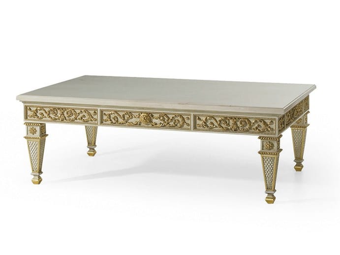 Лакированный журнальный столик с мраморной столешницей OAK Галерея ARCH-00073358