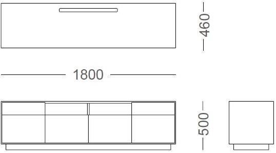 Now & Future Лакированная тумба под телевизор с распашными дверцами Harriet sun-id-1397953 - Вид №2